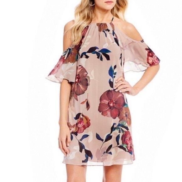 TRINA TURK Seraphima Floral Cold Shoulder Dress - Picture 4 of 9